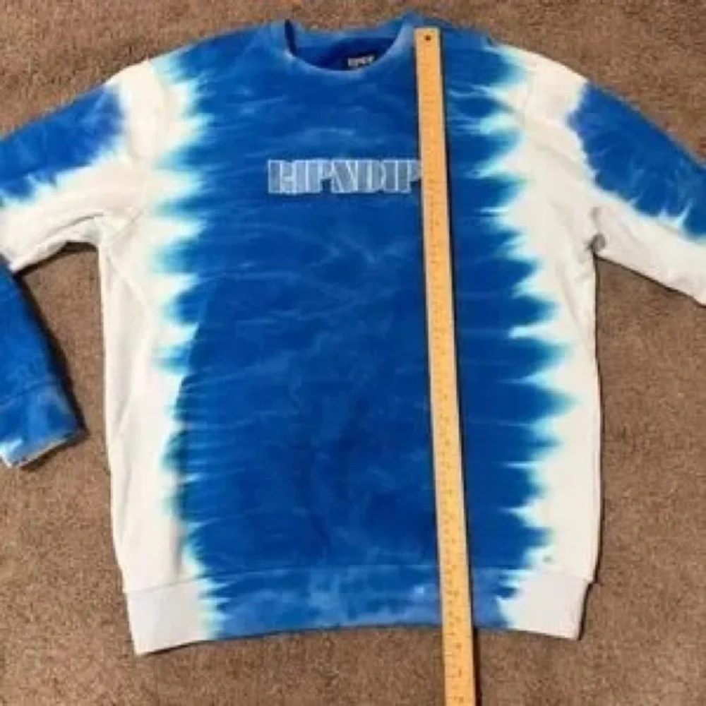 Blue Tie-Dye Crewneck Sweatshirt